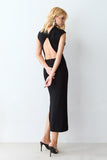 VESTIDO MIDI ABERTURA E TORCAO COSTAS GOLA MEDIA COLEÇÃO VERÃO 27
