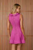 VESTIDO CURTO ELLE BABADO GOLA COLEÇÃO INVERNO 25