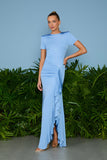 VESTIDO LONGO LU BABADO IRREGULAR COLEÇÃO VERÃO 26