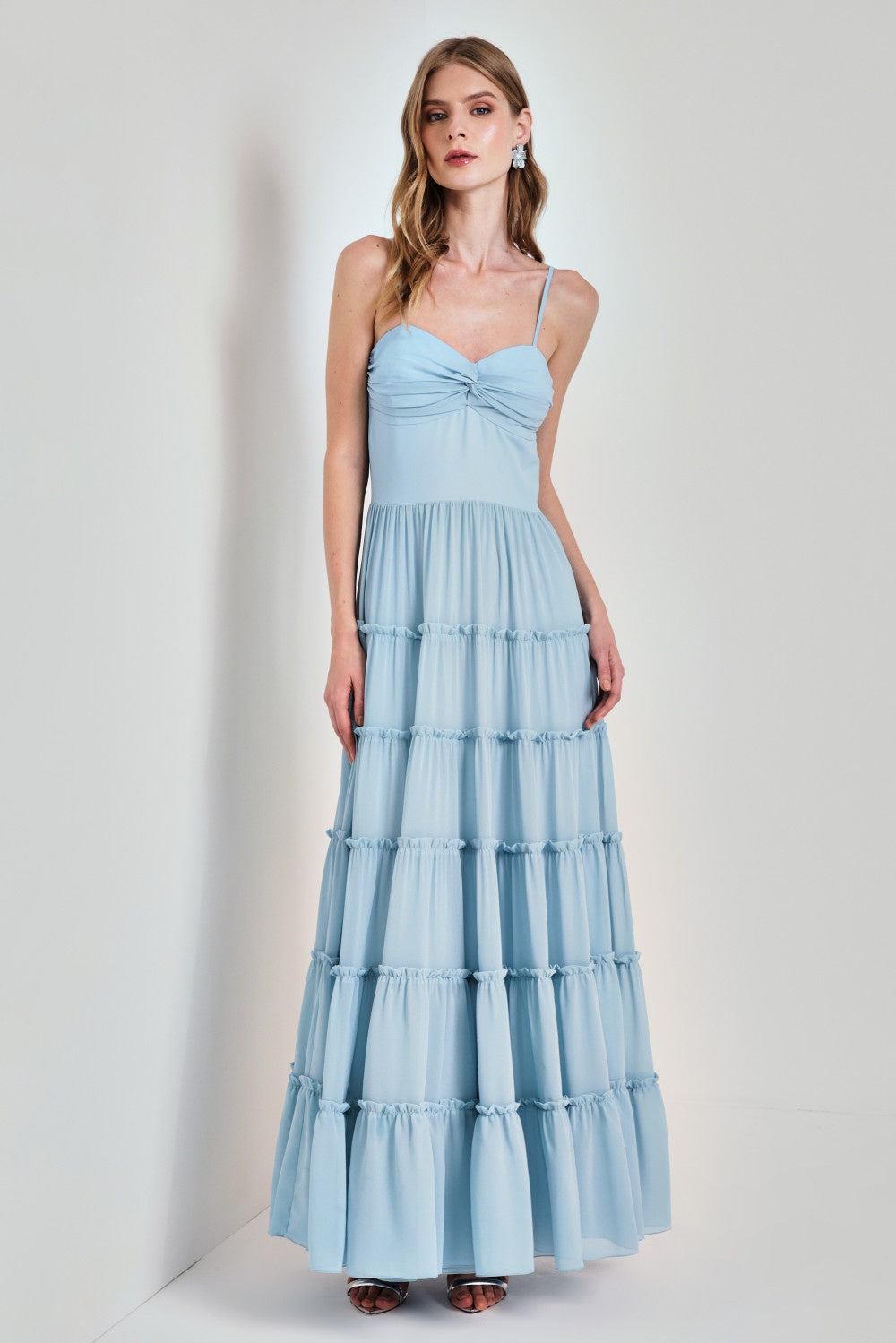 VESTIDO BABADOS BUSTO TORCIDO COLEÇÃO VERÃO 26