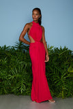 VESTIDO LONGO SOPHIA GOLA ALTA COLEÇÃO VERÃO 26
