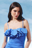 VESTIDO CURTO DRAPE DECOTE PETALAS COLEÇÃO VERÃO 27