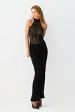 VESTIDO MIDI FRANZIDOS CINTURA CORPO EM RENDA E GOLA COLEÇÃO INVERNO 26