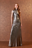 VESTIDO LONGO GOLA FOIL COLEÇÃO INVERNO 25