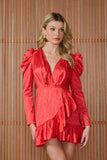 VESTIDO CURTO KARLIE DECOTE TRANSPASSADO COLEÇÃO INVERNO 25
