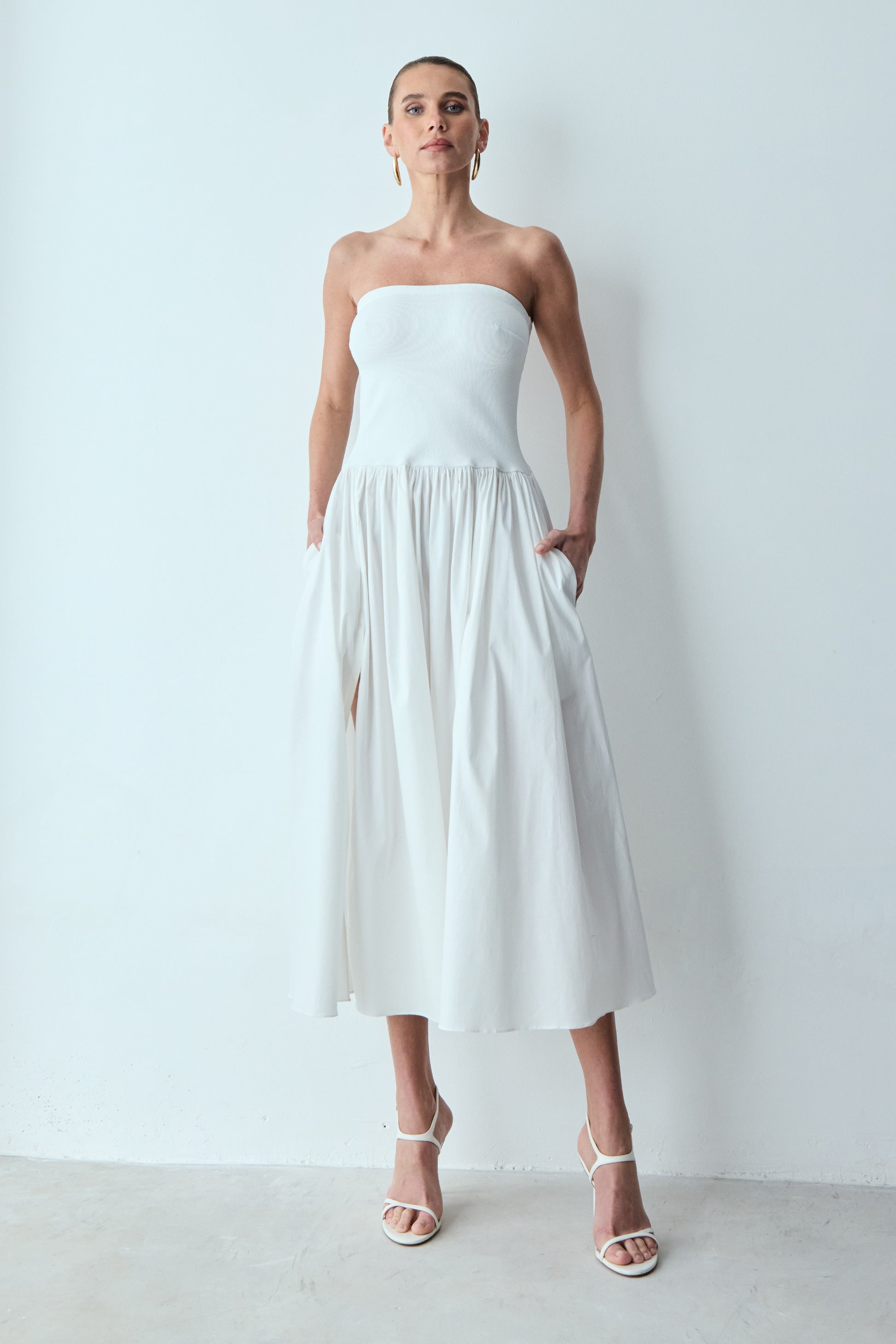 VESTIDO MIDI TOMARA QUE CAIA SAIA AMPLA E BOLSOS COLEÇÃO VERÃO 26