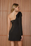 VESTIDO CURTO GIANE LAÇO VELUDO COLEÇÃO INVERNO 25