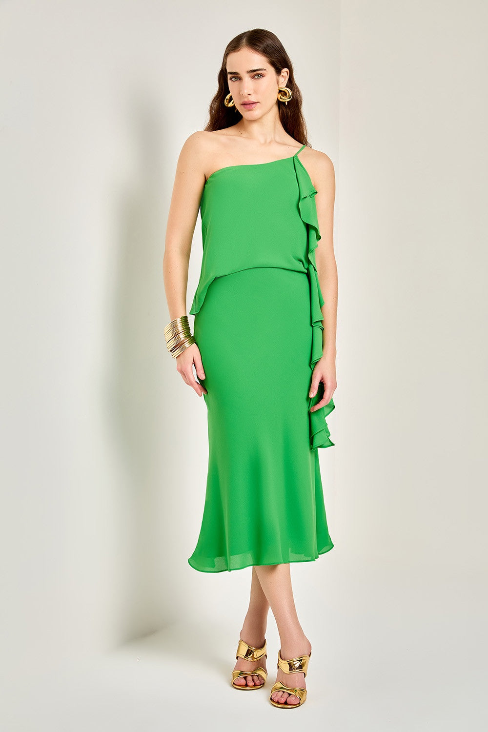 CONJUNTO DE SAIA MIDI E REGATA TUCANO COLEÇÃO VERÃO 25