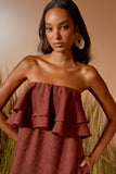 VESTIDO MIDI BABADOS COLEÇÃO VERÃO 26