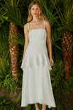VESTIDO MIDI DECOTE DRAPEADO COLEÇÃO VERÃO 24