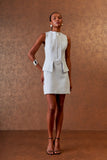 VESTIDO CURTO ZIPER E BASQUE COLEÇÃO INVERNO 25