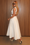 VESTIDO MIDI BOTOES FRONTAL ABERTURA COSTAS E GOLA COLEÇÃO VERÃO 26