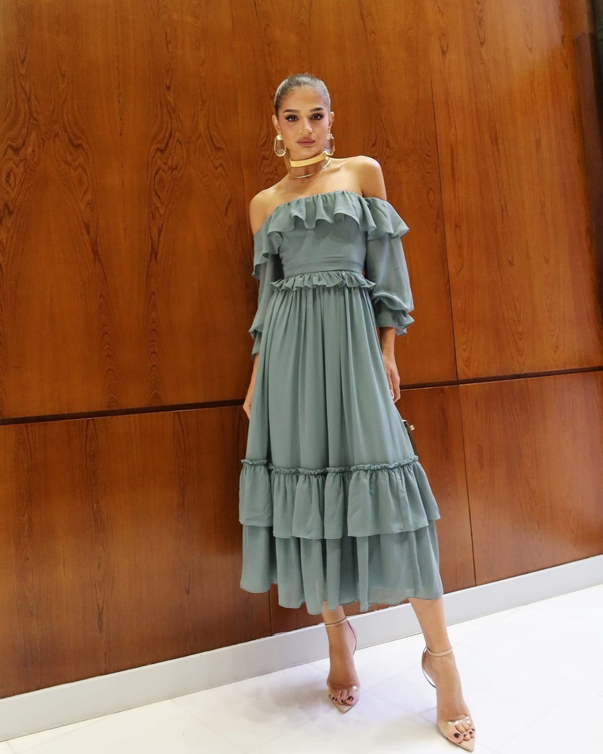VESTIDO MIDI FLAVIA COLEÇÃO INVERNO 25