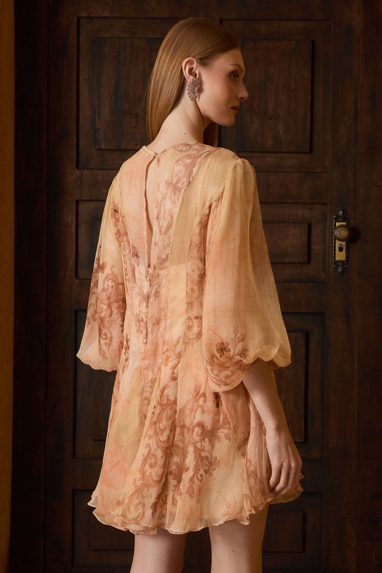 VESTIDO CURTO ESTAMPA CARTE COLEÇÃO INVERNO 26