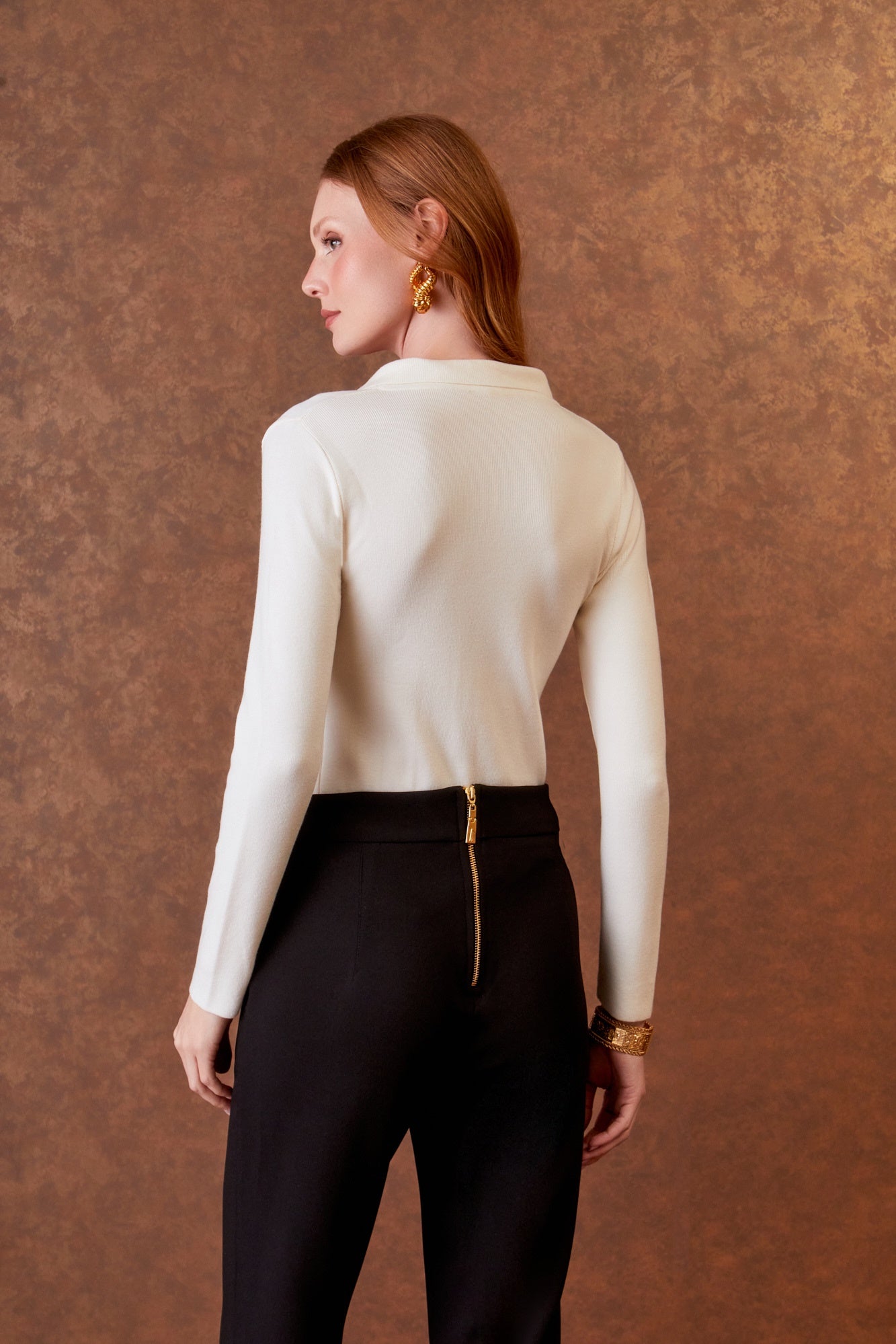 BLUSA POLO TRICOT BOTÕES COLEÇÃO INVERNO 25