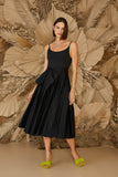 VESTIDO MIDI PREGAS FAIXA COLEÇÃO ALTO VERÃO 24