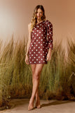 VESTIDO CURTO OMBRO SO ESTAMPA POA COLEÇÃO VERÃO 26