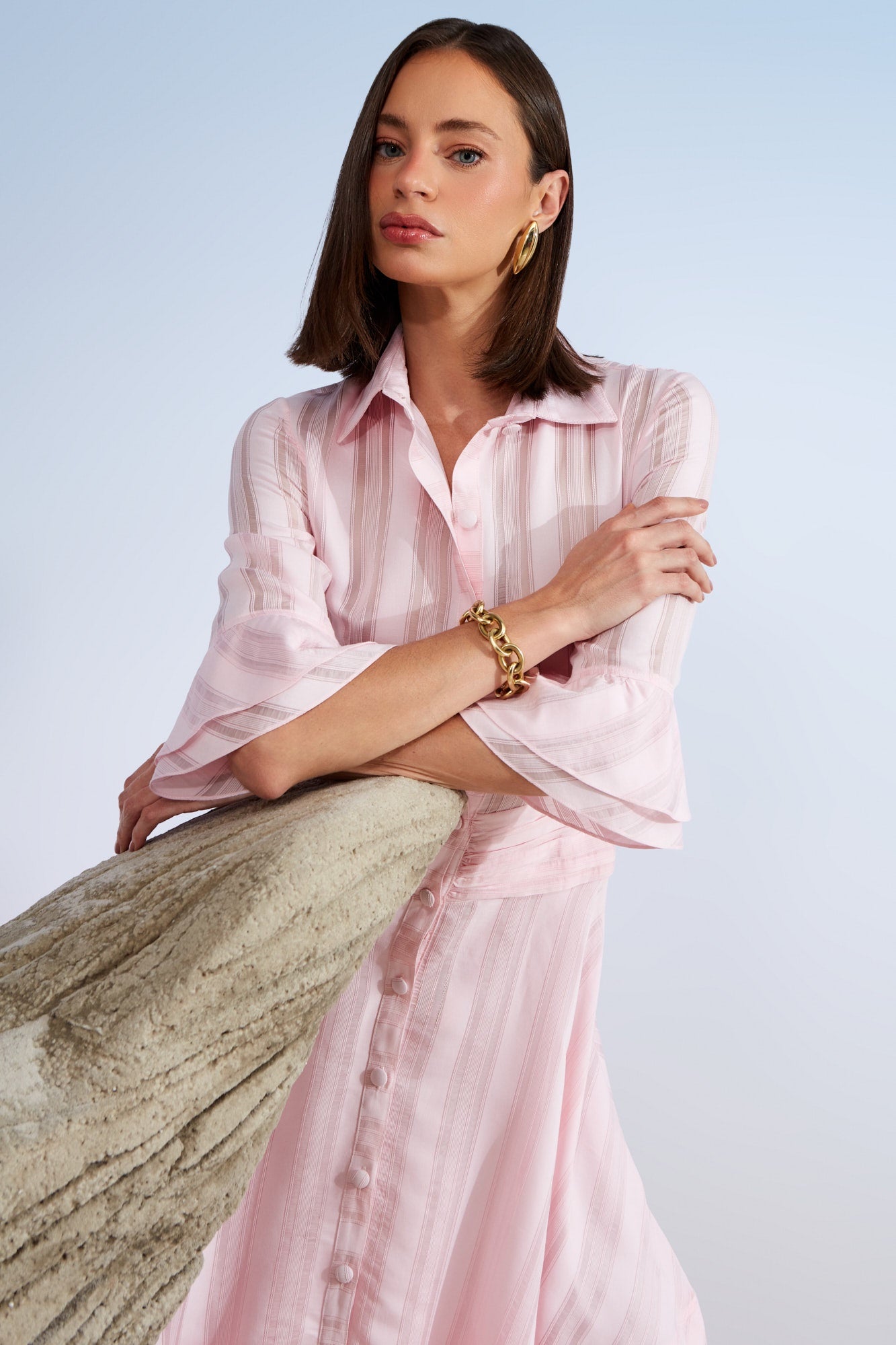 VESTIDO MIDI BRANNE LISTRAS COLEÇÃO ALTO VERÃO 26