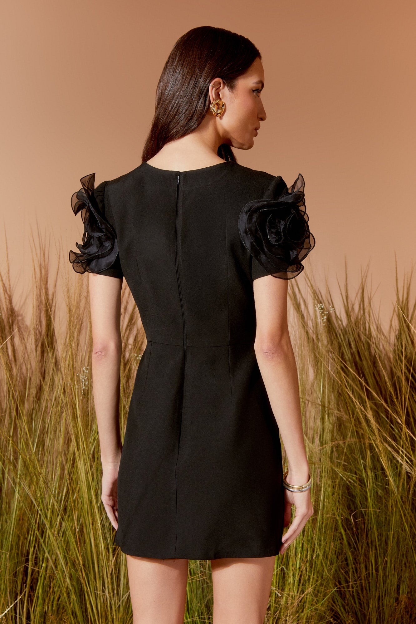 VESTIDO MANGA FLOR COLEÇÃO VERÃO 26