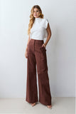 CALÇA PANTALONA ESTRUTURADA COM FRISOS COLEÇÃO INVERNO 26