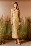 VESTIDO MIDI RUSTIC OURO COLEÇÃO VERÃO 26