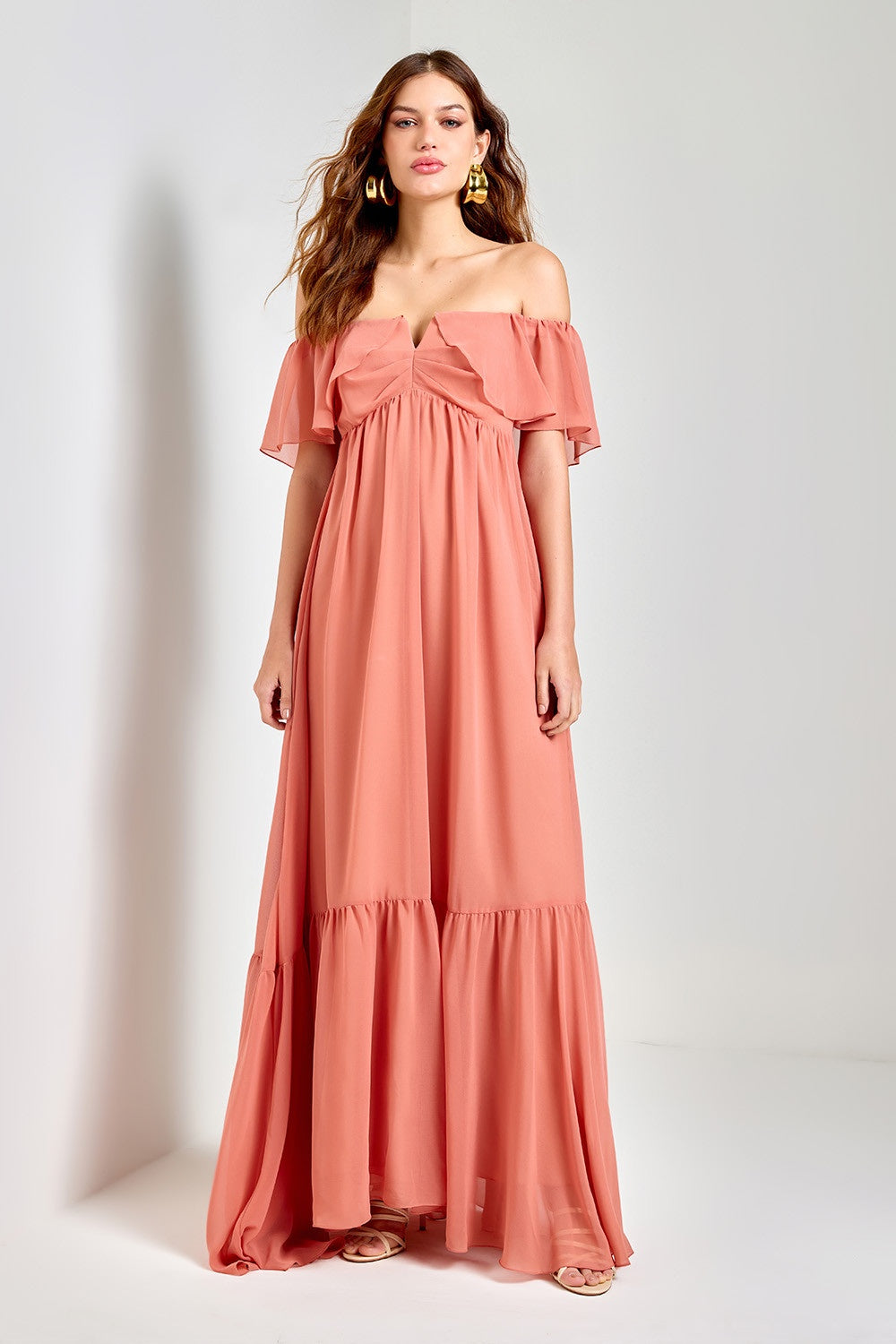 VESTIDO LONGO DUETO DAS FLORES COLEÇÃO INVERNO 25