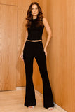 CALÇA FLARE EM MALHA COLEÇÃO VERÃO 24