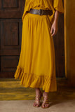 SAIA MIDI BABADO BARRA COLEÇÃO INVERNO 26