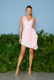 VESTIDO CURTO JADE PLISSADO COLEÇÃO VERÃO 26