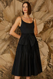 VESTIDO MIDI PREGAS FAIXA COLEÇÃO ALTO VERÃO 24
