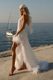 VESTIDO MULLET BARRA ASSIMETRICA E AMARRAÇÃO PESCOÇO COLEÇÃO VERÃO 27