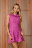 VESTIDO CURTO ELLE BABADO GOLA COLEÇÃO INVERNO 25