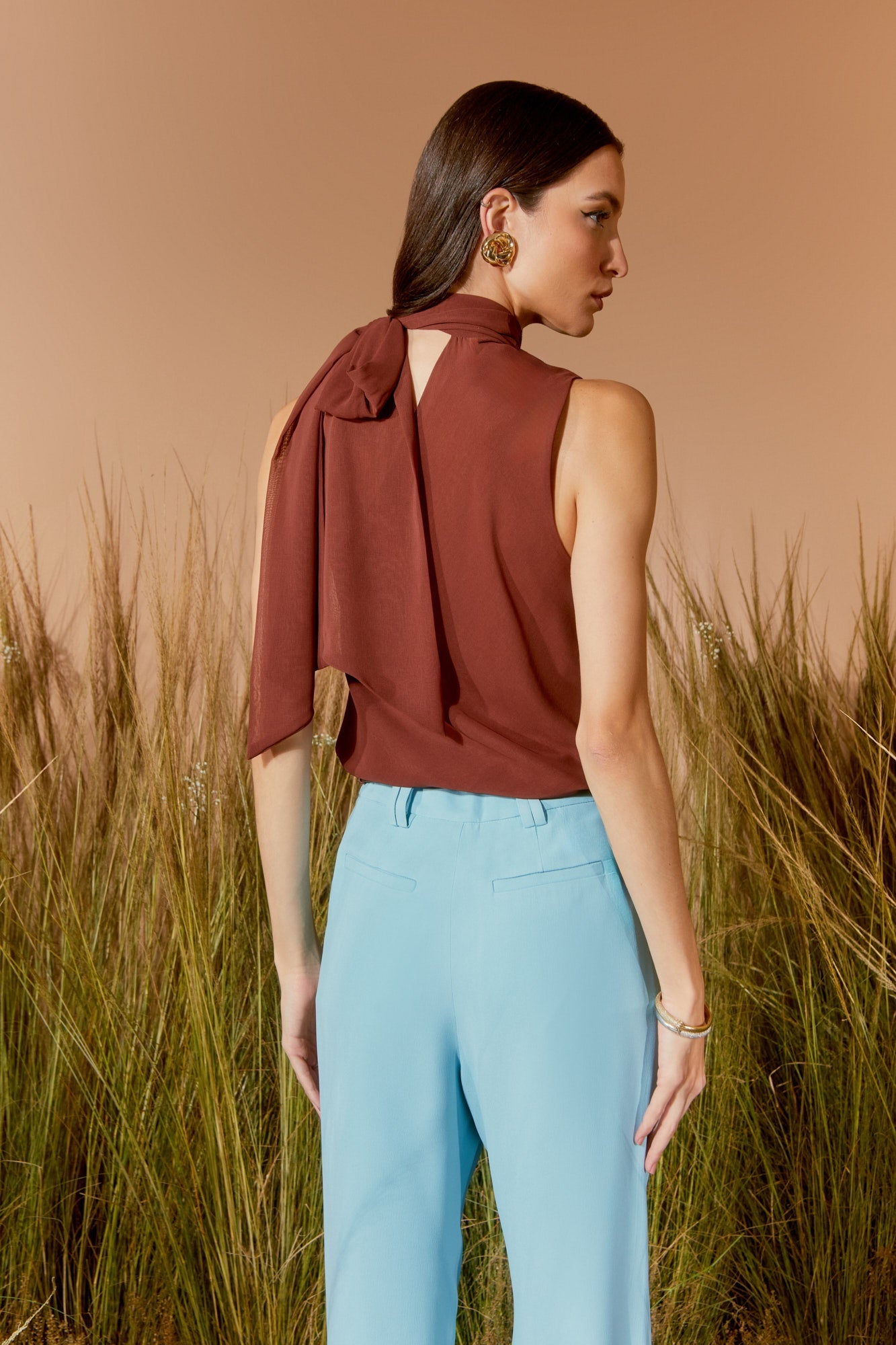 BLUSA OMBRO SÓ FOULARD COLEÇÃ VERÃO 26