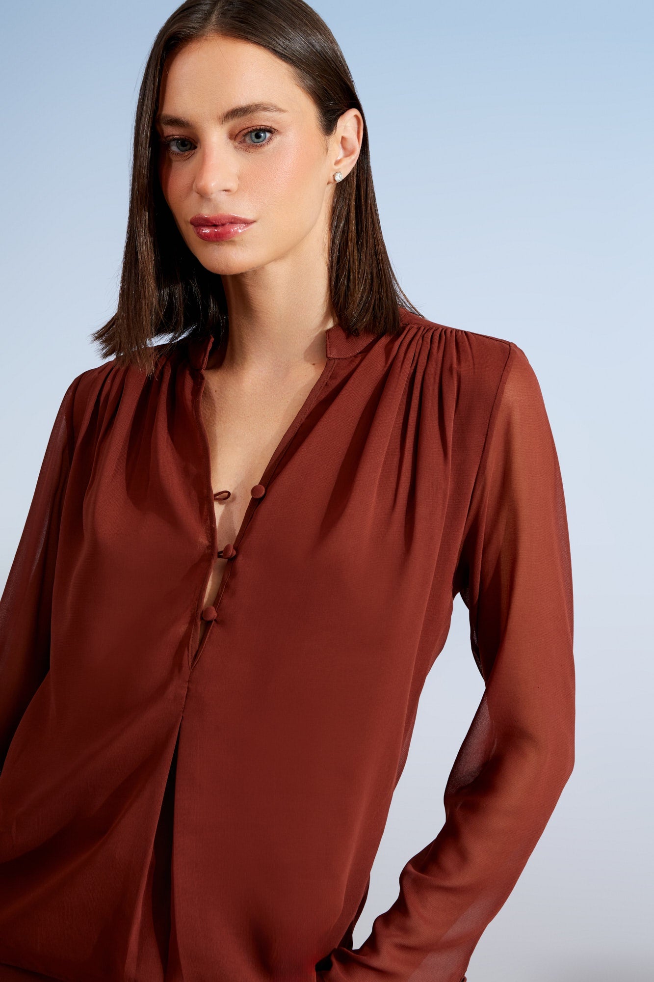 BLUSA MANGA LONGA BOTÕES COLEÇÃO ALTO VERÃO 26