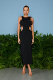 VESTIDO MIDI RAFAELA BABADOS COLEÇÃO VERÃO26
