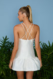 VESTIDO CURTO WANDA DECOTE TRANCADO COLEÇÃO VERÃO 26