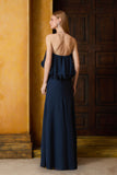 VESTIDO LONGO BABADO FRUFRU DECOTE COLEÇÃO INVERNO 26
