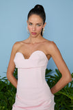 VESTIDO CURTO MARI PREGAS SOBREPOSTAS COLEÇÃO VERÃO 26