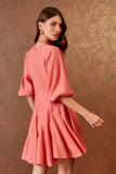 VESTIDO CURTO DETALHE NESGA COLEÇÃO INVERNO 25