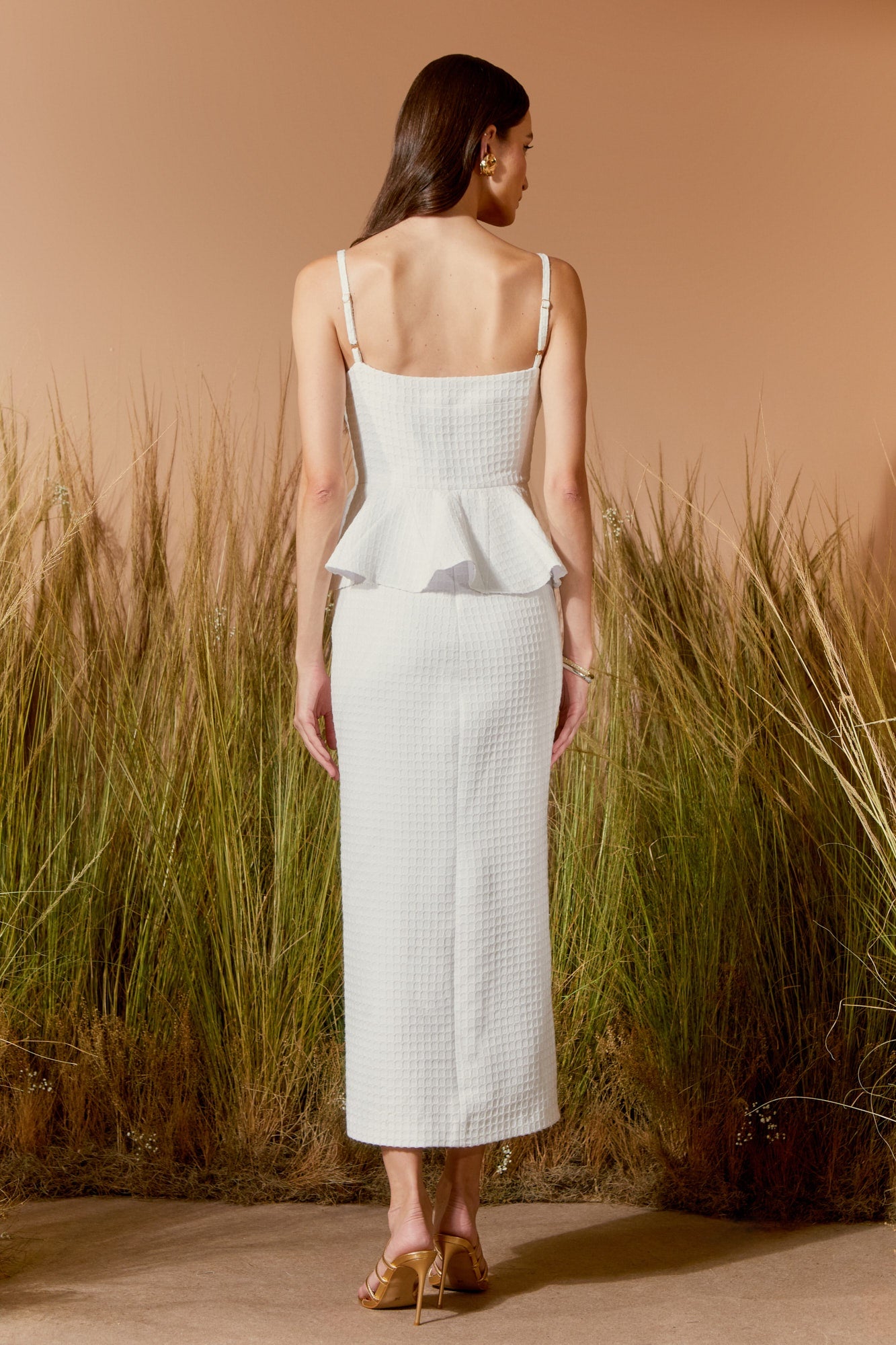 VESTIDO MIDI PRISM BASQUE COLEÇÃO VERÃO 26