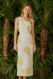 VESTIDO MIDI OMBRO SÓ LAÇO JACQUARD COLEÇÃO VERÃO 24