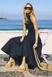 VESTIDO MIDI GOLA MEDIA FRENTE UNICA COM AMARRACAO COLEÇÃO VERÃO 27