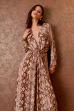 VESTIDO MIDI NO DECOTE ESTAMPA SERPENTE COLEÇÃO INVERNO 25