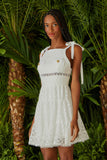 VESTIDO CURTO RENDA DETALHES RENDA  COLEÇÃO VERÃO 24