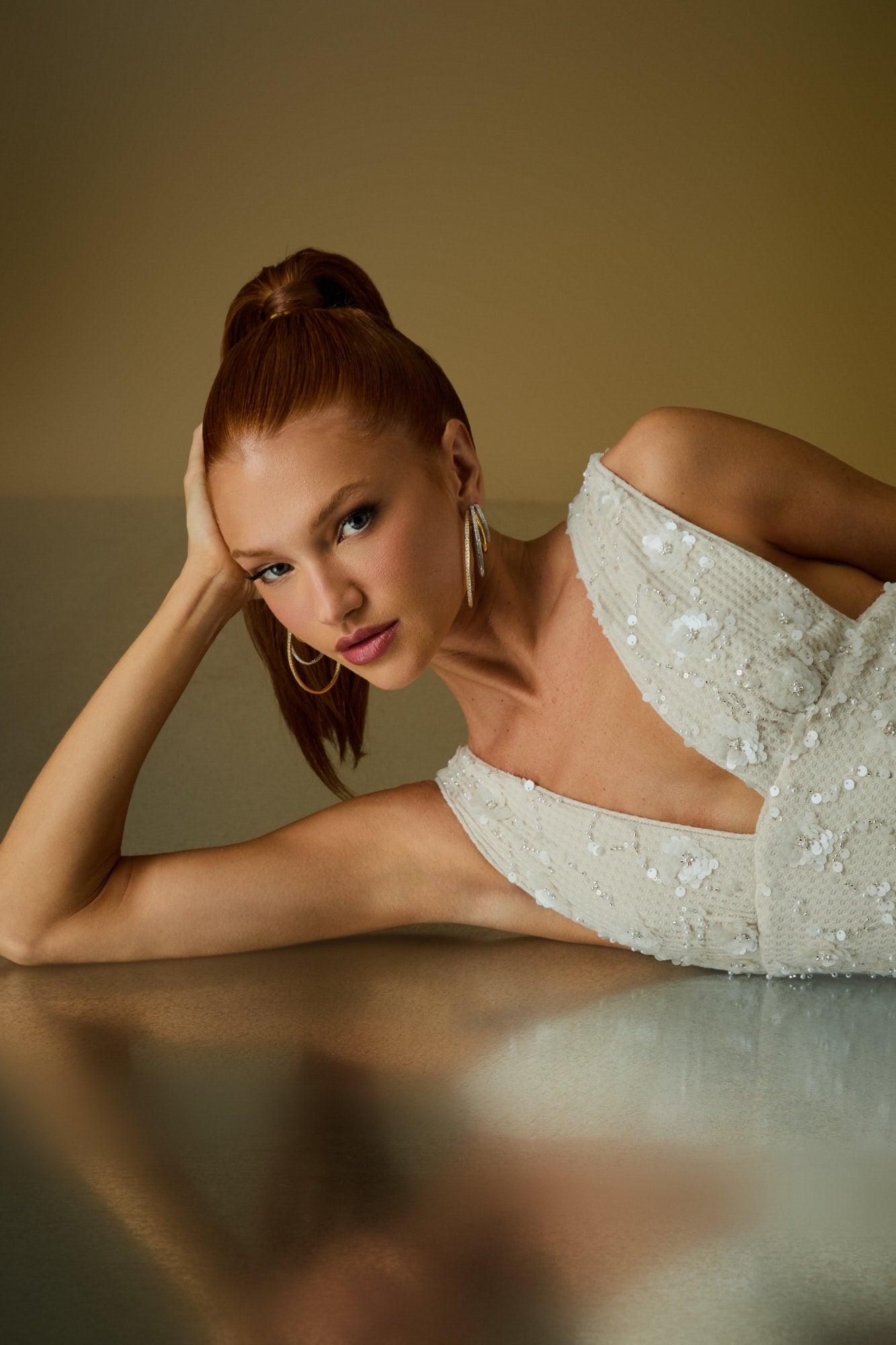 VESTIDO LONGO BELA MALHA BORDADA COLEÇÃO ALTO VERÃO 26