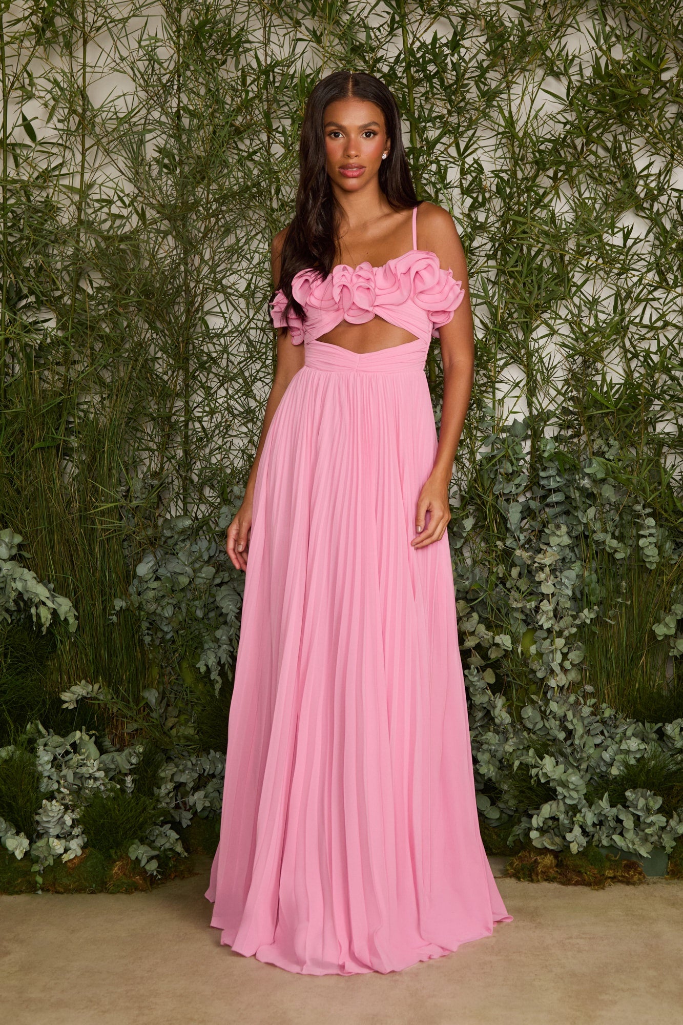 VESTIDO LONGO ISABELA BABADO COLEÇÃO VERÃO 27