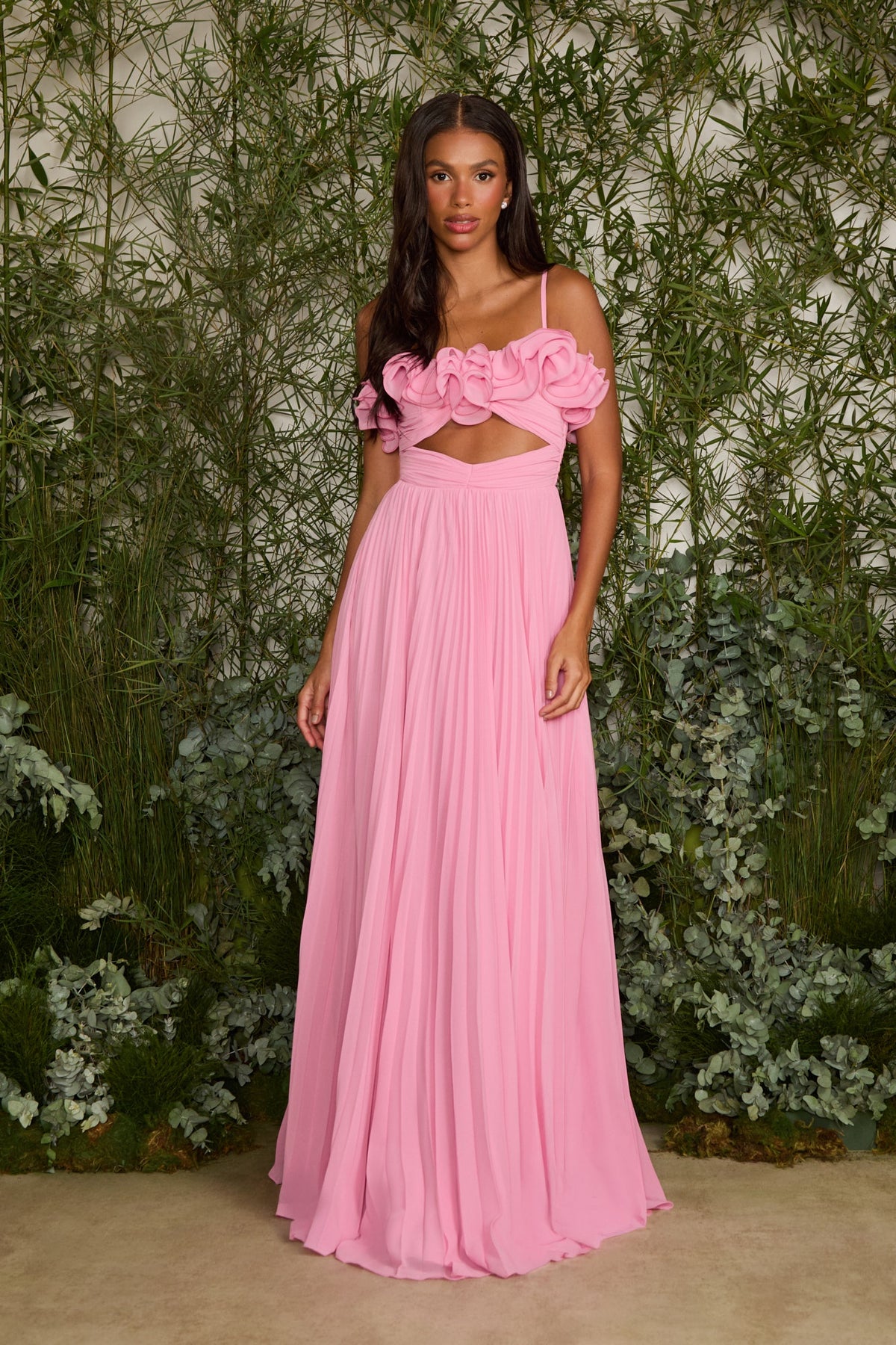 VESTIDO LONGO ISABELA BABADO COLEÇÃO VERÃO 27