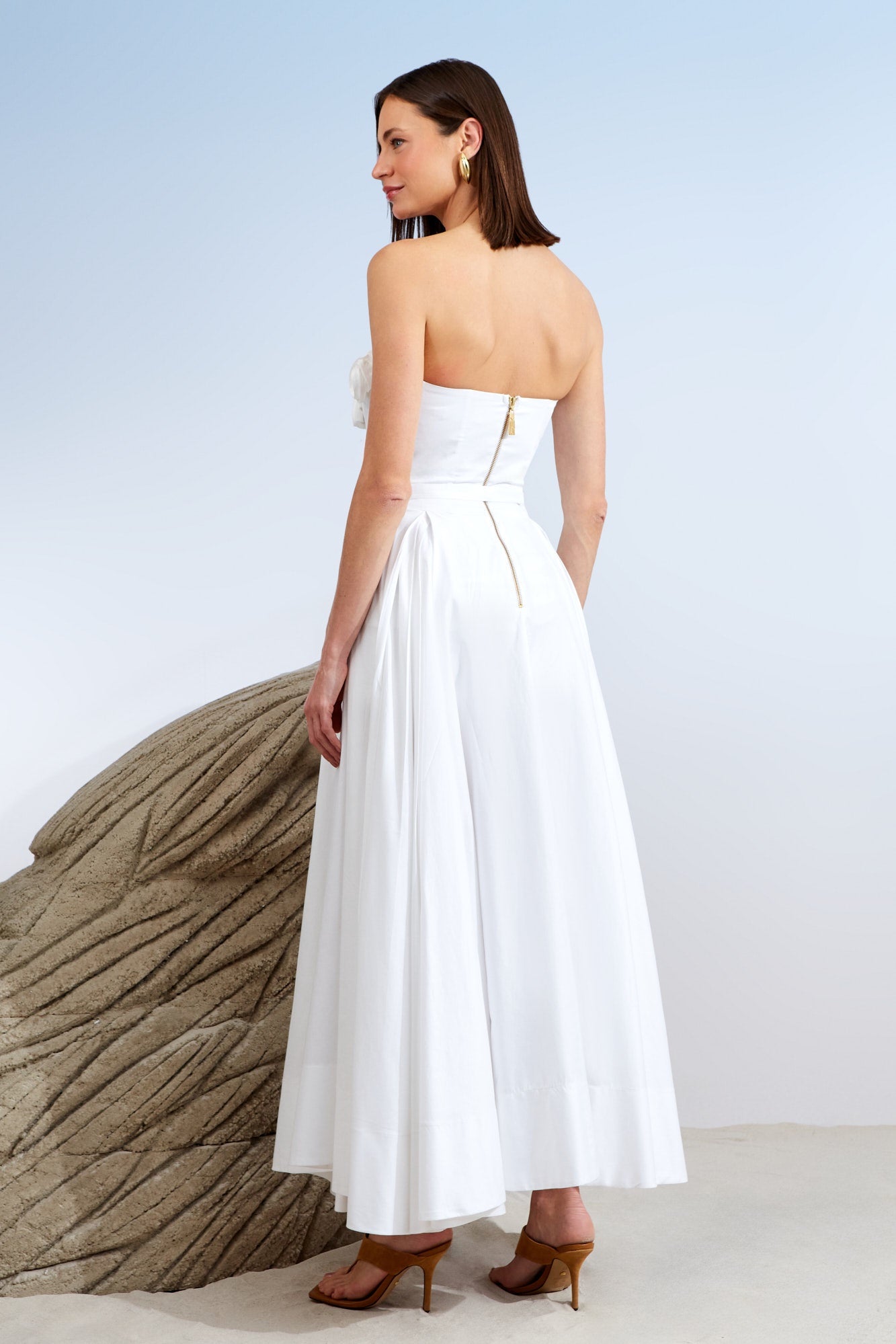 VESTIDO MIDI FLORES DECOTE BOLSO COLEÇÃO ALTO VERÃO 26