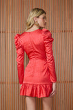 VESTIDO CURTO KARLIE DECOTE TRANSPASSADO COLEÇÃO INVERNO 25