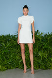 VESTIDO CURTO HILARY MANGA SOBREPOSTA COLEÇÃO VERÃO 26